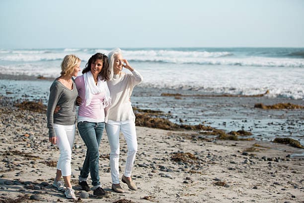 web2 3 women walking on beach